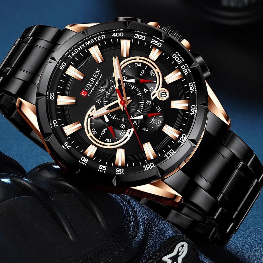 Reloj Curren 8363 + Gafas Wayfarer Negra