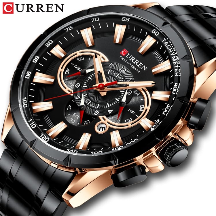 Reloj Curren 8363 + Gafas Wayfarer Negra