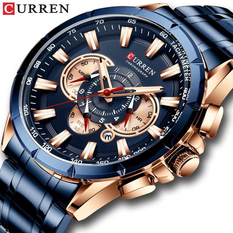 Reloj Curren 8363 + Gafas Wayfarer Negra